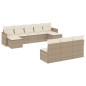vidaXL 10-tlg. Garten-Sofagarnitur mit Kissen Beige Poly Rattan vidaXL 10-tlg. Garten-Sofagarnitur mit Kissen Beige Poly Rattan