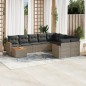 vidaXL 10-tlg. Garten-Sofagarnitur mit Kissen Grau Poly Rattan vidaXL 10-tlg. Garten-Sofagarnitur mit Kissen Grau Poly Rattan