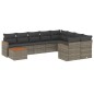 vidaXL 10-tlg. Garten-Sofagarnitur mit Kissen Grau Poly Rattan vidaXL 10-tlg. Garten-Sofagarnitur mit Kissen Grau Poly Rattan