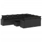 vidaXL 11-tlg. Garten-Sofagarnitur mit Kissen Schwarz Poly Rattan vidaXL 11-tlg. Garten-Sofagarnitur mit Kissen Schwarz Poly Rattan