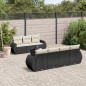 vidaXL 8-tlg. Garten-Sofagarnitur mit Kissen Schwarz Poly Rattan vidaXL 8-tlg. Garten-Sofagarnitur mit Kissen Schwarz Poly Rattan