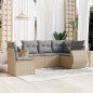 vidaXL 5-tlg. Garten-Sofagarnitur mit Kissen Beige Poly Rattan vidaXL 5-tlg. Garten-Sofagarnitur mit Kissen Beige Poly Rattan