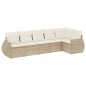 vidaXL 6-tlg. Garten-Sofagarnitur mit Kissen Beige Poly Rattan vidaXL 6-tlg. Garten-Sofagarnitur mit Kissen Beige Poly Rattan