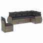 vidaXL 6-tlg. Garten-Sofagarnitur mit Kissen Grau Poly Rattan vidaXL 6-tlg. Garten-Sofagarnitur mit Kissen Grau Poly Rattan
