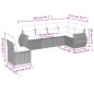 vidaXL 6-tlg. Garten-Sofagarnitur mit Kissen Grau Poly Rattan vidaXL 6-tlg. Garten-Sofagarnitur mit Kissen Grau Poly Rattan