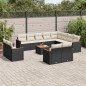 vidaXL 13-tlg. Garten-Sofagarnitur mit Kissen Schwarz Poly Rattan vidaXL 13-tlg. Garten-Sofagarnitur mit Kissen Schwarz Poly Rattan