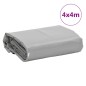 vidaXL Abdeckplane Grau 4x4 m 600 g/m² vidaXL Abdeckplane Grau 4x4 m 600 g/m²