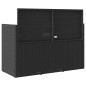vidaXL Gartenbank mit Kissen Schwarz Poly Rattan vidaXL Gartenbank mit Kissen Schwarz Poly Rattan