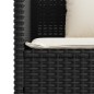 vidaXL Gartenbank mit Kissen Schwarz Poly Rattan vidaXL Gartenbank mit Kissen Schwarz Poly Rattan