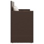 vidaXL Gartenbank mit Kissen Braun Poly Rattan vidaXL Gartenbank mit Kissen Braun Poly Rattan