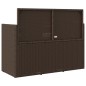 vidaXL Gartenbank mit Kissen Braun Poly Rattan vidaXL Gartenbank mit Kissen Braun Poly Rattan