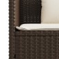 vidaXL Gartenbank mit Kissen Braun Poly Rattan vidaXL Gartenbank mit Kissen Braun Poly Rattan
