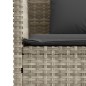 vidaXL Gartenbank mit Kissen Hellgrau Poly Rattan vidaXL Gartenbank mit Kissen Hellgrau Poly Rattan