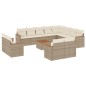 vidaXL 13-tlg. Garten-Sofagarnitur mit Kissen Beige Poly Rattan vidaXL 13-tlg. Garten-Sofagarnitur mit Kissen Beige Poly Rattan
