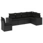 vidaXL 6-tlg. Garten-Sofagarnitur mit Kissen Schwarz Poly Rattan vidaXL 6-tlg. Garten-Sofagarnitur mit Kissen Schwarz Poly Rattan