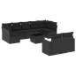 vidaXL 10-tlg. Garten-Sofagarnitur mit Kissen Schwarz Poly Rattan vidaXL 10-tlg. Garten-Sofagarnitur mit Kissen Schwarz Poly Rattan
