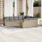 vidaXL 10-tlg. Garten-Sofagarnitur mit Kissen Beige Poly Rattan vidaXL 10-tlg. Garten-Sofagarnitur mit Kissen Beige Poly Rattan