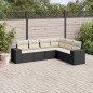 vidaXL 6-tlg. Garten-Sofagarnitur mit Kissen Schwarz Poly Rattan vidaXL 6-tlg. Garten-Sofagarnitur mit Kissen Schwarz Poly Rattan