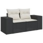 vidaXL 6-tlg. Garten-Sofagarnitur mit Kissen Schwarz Poly Rattan vidaXL 6-tlg. Garten-Sofagarnitur mit Kissen Schwarz Poly Rattan