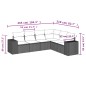 vidaXL 6-tlg. Garten-Sofagarnitur mit Kissen Schwarz Poly Rattan vidaXL 6-tlg. Garten-Sofagarnitur mit Kissen Schwarz Poly Rattan