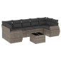 vidaXL 8-tlg. Garten-Sofagarnitur mit Kissen Grau Poly Rattan vidaXL 8-tlg. Garten-Sofagarnitur mit Kissen Grau Poly Rattan