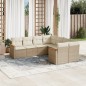 vidaXL 8-tlg. Garten-Sofagarnitur mit Kissen Beige Poly Rattan vidaXL 8-tlg. Garten-Sofagarnitur mit Kissen Beige Poly Rattan