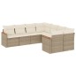 vidaXL 8-tlg. Garten-Sofagarnitur mit Kissen Beige Poly Rattan vidaXL 8-tlg. Garten-Sofagarnitur mit Kissen Beige Poly Rattan