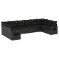 vidaXL 10-tlg. Garten-Sofagarnitur mit Kissen Schwarz Poly Rattan vidaXL 10-tlg. Garten-Sofagarnitur mit Kissen Schwarz Poly Rattan
