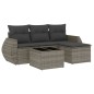 vidaXL 5-tlg. Garten-Sofagarnitur mit Kissen Grau Poly Rattan vidaXL 5-tlg. Garten-Sofagarnitur mit Kissen Grau Poly Rattan