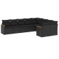 vidaXL 9-tlg. Garten-Sofagarnitur mit Kissen Schwarz Poly Rattan vidaXL 9-tlg. Garten-Sofagarnitur mit Kissen Schwarz Poly Rattan
