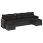 vidaXL 7-tlg. Garten-Sofagarnitur mit Kissen Schwarz Poly Rattan vidaXL 7-tlg. Garten-Sofagarnitur mit Kissen Schwarz Poly Rattan