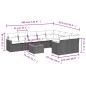 vidaXL 10-tlg. Garten-Sofagarnitur mit Kissen Schwarz Poly Rattan vidaXL 10-tlg. Garten-Sofagarnitur mit Kissen Schwarz Poly Rattan