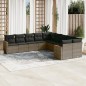 vidaXL 10-tlg. Garten-Sofagarnitur mit Kissen Grau Poly Rattan vidaXL 10-tlg. Garten-Sofagarnitur mit Kissen Grau Poly Rattan