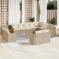 vidaXL 12-tlg. Garten-Sofagarnitur mit Kissen Beige Poly Rattan vidaXL 12-tlg. Garten-Sofagarnitur mit Kissen Beige Poly Rattan
