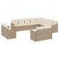 vidaXL 12-tlg. Garten-Sofagarnitur mit Kissen Beige Poly Rattan vidaXL 12-tlg. Garten-Sofagarnitur mit Kissen Beige Poly Rattan
