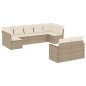 vidaXL 9-tlg. Garten-Sofagarnitur mit Kissen Beige Poly Rattan vidaXL 9-tlg. Garten-Sofagarnitur mit Kissen Beige Poly Rattan