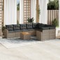vidaXL 10-tlg. Garten-Sofagarnitur mit Kissen Grau Poly Rattan vidaXL 10-tlg. Garten-Sofagarnitur mit Kissen Grau Poly Rattan