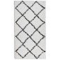 vidaXL Teppich Shaggy Hochflor Modern Creme und Schwarz 60x110 cm vidaXL Teppich Shaggy Hochflor Modern Creme und Schwarz 60x110 cm