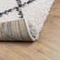 vidaXL Teppich Shaggy Hochflor Modern Creme und Schwarz 60x110 cm vidaXL Teppich Shaggy Hochflor Modern Creme und Schwarz 60x110 cm