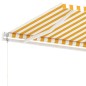 vidaXL Standmarkise Automatisch 400x350 cm Gelb/Weiß vidaXL Standmarkise Automatisch 400x350 cm Gelb/Weiß