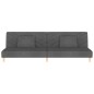 vidaXL Schlafsofa 2-Sitzer mit 2 Kissen Dunkelgrau Stoff vidaXL Schlafsofa 2-Sitzer mit 2 Kissen Dunkelgrau Stoff