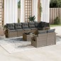 vidaXL 9-tlg. Garten-Sofagarnitur mit Kissen Grau Poly Rattan vidaXL 9-tlg. Garten-Sofagarnitur mit Kissen Grau Poly Rattan