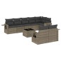 vidaXL 9-tlg. Garten-Sofagarnitur mit Kissen Grau Poly Rattan vidaXL 9-tlg. Garten-Sofagarnitur mit Kissen Grau Poly Rattan