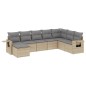 vidaXL 8-tlg. Garten-Sofagarnitur mit Kissen Beige Poly Rattan vidaXL 8-tlg. Garten-Sofagarnitur mit Kissen Beige Poly Rattan