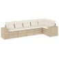 vidaXL 6-tlg. Garten-Sofagarnitur mit Kissen Beige Poly Rattan vidaXL 6-tlg. Garten-Sofagarnitur mit Kissen Beige Poly Rattan