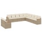 vidaXL 11-tlg. Garten-Sofagarnitur mit Kissen Beige Poly Rattan vidaXL 11-tlg. Garten-Sofagarnitur mit Kissen Beige Poly Rattan