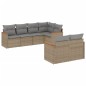 vidaXL 7-tlg. Garten-Sofagarnitur mit Kissen Beige Poly Rattan vidaXL 7-tlg. Garten-Sofagarnitur mit Kissen Beige Poly Rattan