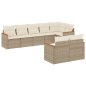 vidaXL 8-tlg. Garten-Sofagarnitur mit Kissen Beige Poly Rattan vidaXL 8-tlg. Garten-Sofagarnitur mit Kissen Beige Poly Rattan
