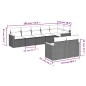 vidaXL 8-tlg. Garten-Sofagarnitur mit Kissen Beige Poly Rattan vidaXL 8-tlg. Garten-Sofagarnitur mit Kissen Beige Poly Rattan