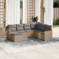 vidaXL 7-tlg. Garten-Sofagarnitur mit Kissen Beige Poly Rattan vidaXL 7-tlg. Garten-Sofagarnitur mit Kissen Beige Poly Rattan